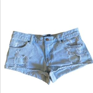 Size 27 Light Wash Jean Shorts